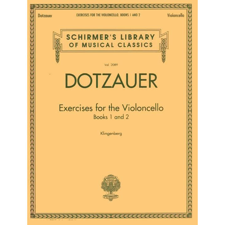 Dotzauer, Friedrich - Exercises for the Cello, Books 1 and 2 - edited by Johannes Klingenberg - Schirmer