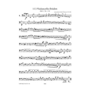 Dotzauer, J Friedrich - 113 Studies for Solo Cello, Volume 1 (Nos 1-34) - edited by Johannes Klingenberg - CF Peters Edition