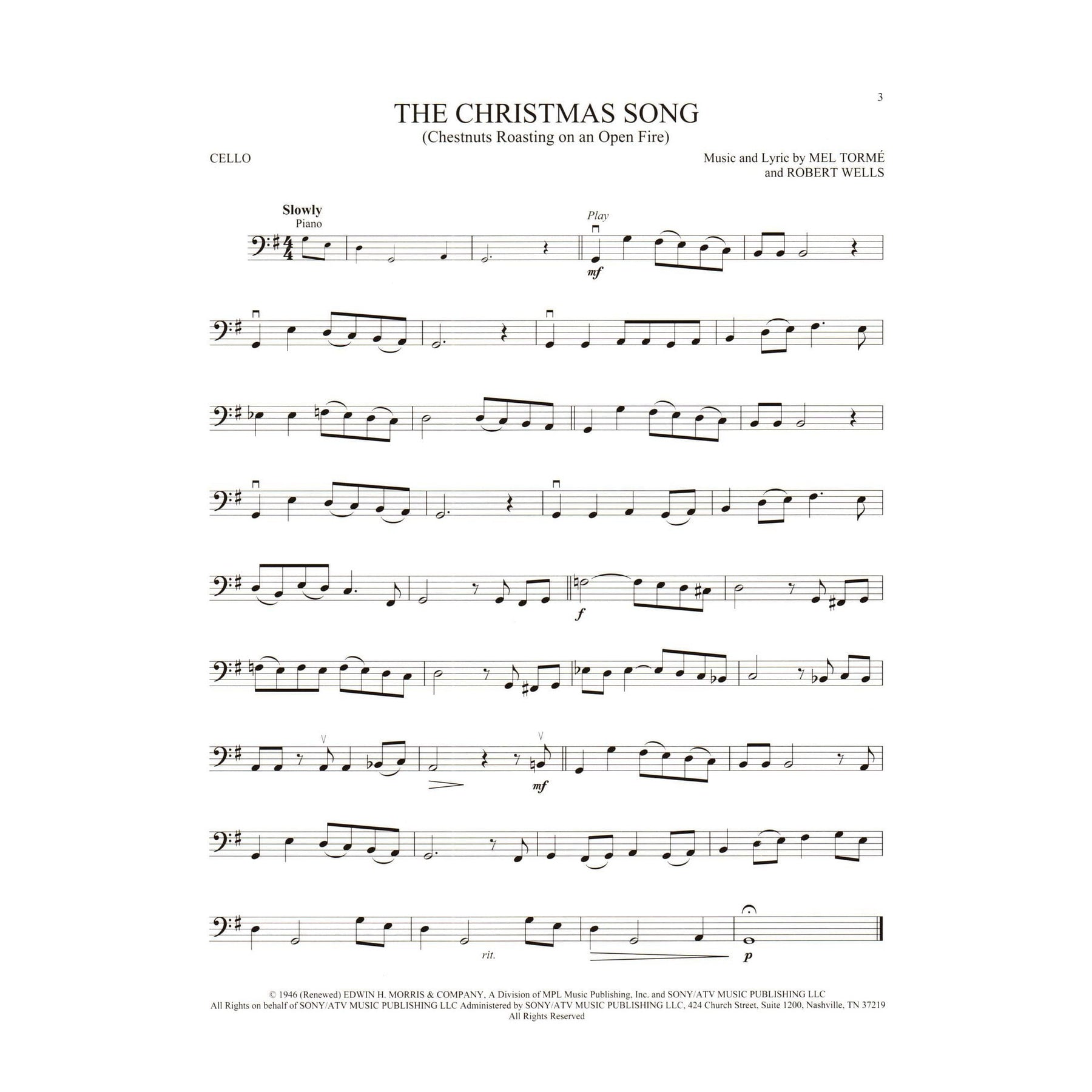 Christmas Favorites - 15 Holiday Favorites - for Cello - with Audio Play-Along - Hal Leonard