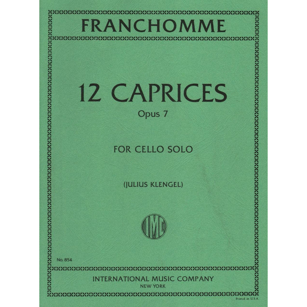 Franchomme's 12 Caprices: Cello Sheet Music