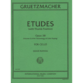 Gruetzmacher - Etudes (With Thumb Position), Op. 38 - Technology of Cello of Playing: Volume II - edited by Klengel - International