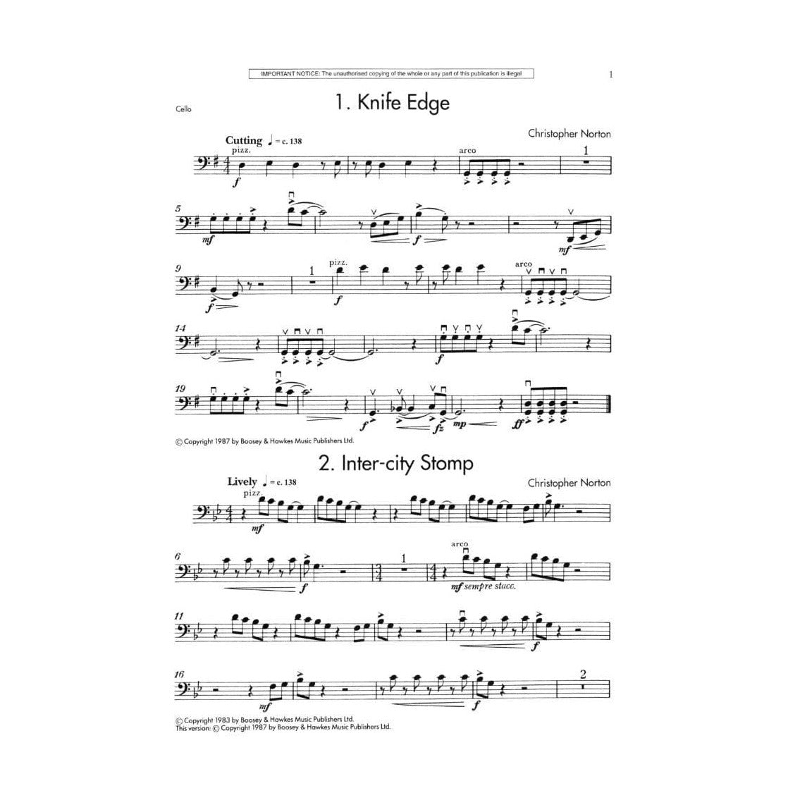 Christopher Norton - Microjazz Cello Collection 2, Cello & Piano Published by Boosey & Hawkes