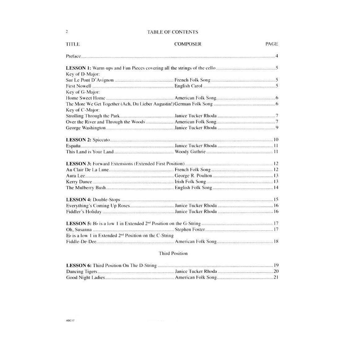 Rhoda, Janice - The ABCs of Cello for the Advanced, Book 3 - Cello - Carl Fischer