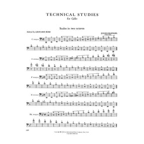 Klengel, Julius - Technical Studies, Volume 1 - Cello solo - edited by Leonard Rose - International Music Co