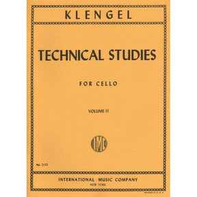 Klengel, Julius - Technical Studies, Volume 2 - Cello solo - edited by Leonard Rose - International Music Co