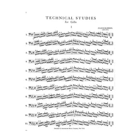 Klengel, Julius - Technical Studies, Volume 2 - Cello solo - edited by Leonard Rose - International Music Co