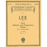 Lee, Sebastian - 40 Melodic and Progressive Etudes, Op 31, Volume 1 (Nos 1-22) - Cello solo - edited by Leo Schulz - G Schirmer Edition