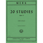 Merk, Joseph - 20 Studies, Op 11 - Cello solo - edited by Julius Klengel - International Music Co