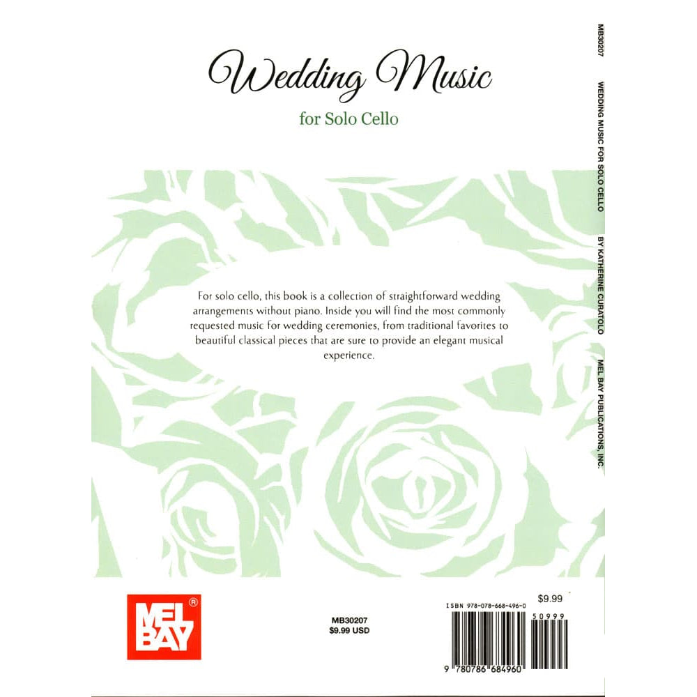 Curatolo, Katherine - Wedding Music for Solo Cello - Mel Bay