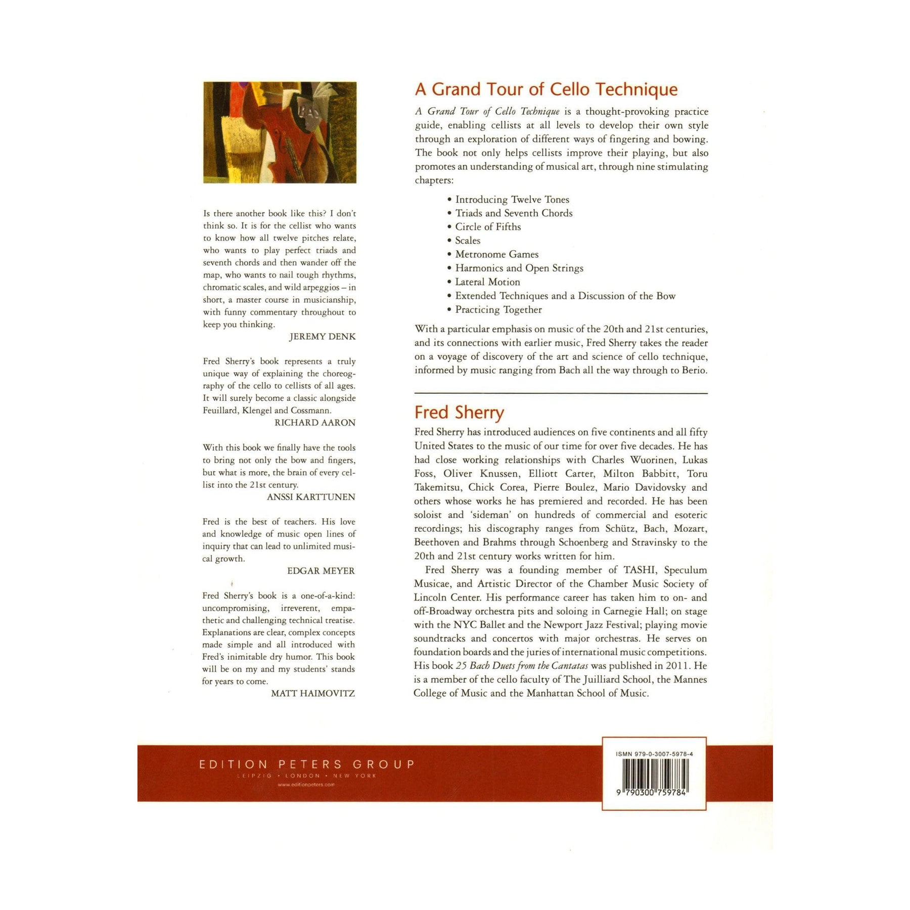 Sherry, Fred - A Grand Tour of Cello Technique - for Solo Cello - Peters Edition