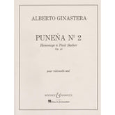 Ginastera, Alberto - Puneña No 2, Op 45 - Cello solo - edited by Mstislav Rostropovich - Boosey & Hawkes Edition