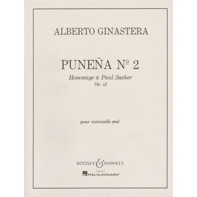 Ginastera, Alberto - Puneña No 2, Op 45 - Cello solo - edited by Mstislav Rostropovich - Boosey & Hawkes Edition