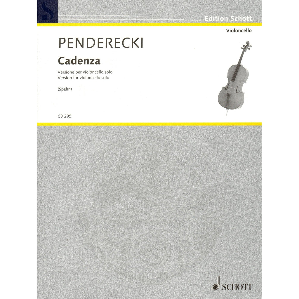 Penderecki Cadenza: Cello Solo Sheet Music