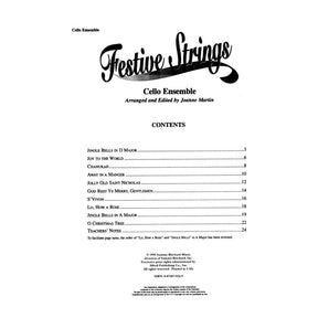 Martin, Joanne - Festive Strings for Cello Ensemble - Four Cellos - Alfred Music Publishing