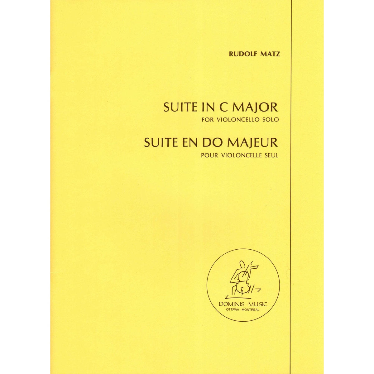 Matz, Rudolf - Suite in C Major - Cello solo - Dominis Music Edition