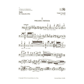 Cassado, Gaspar - Suite For Cello - Universal Edition
