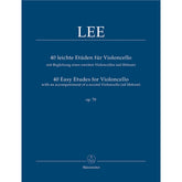 Lee, Sebastian - 40 Easy Etudes for Violoncello, Opus 70 For one or two cellos URTEXT Published by Barenreiter