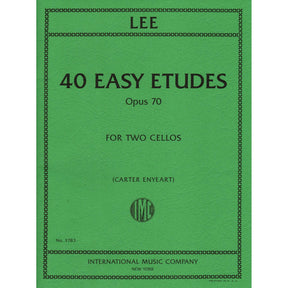 Lee, Sebastian - 40 Easy Etudes, Op 70 - for 2 Cellos - edited by Carter Enyeart - International Music Co