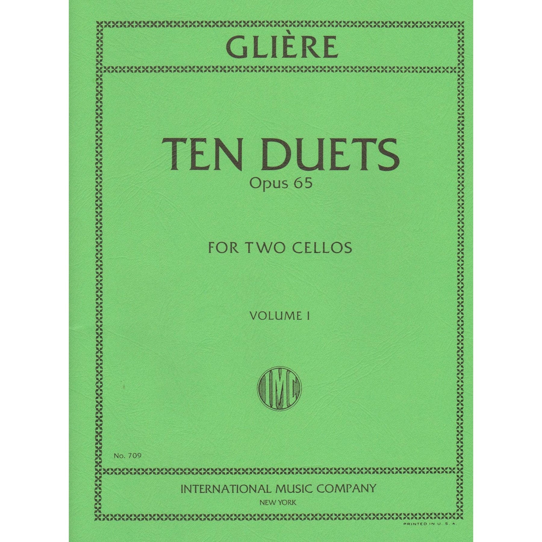 Glière, Reinhold - Ten Duets, Op 53, Volume 1 - Two Cellos - International Edition