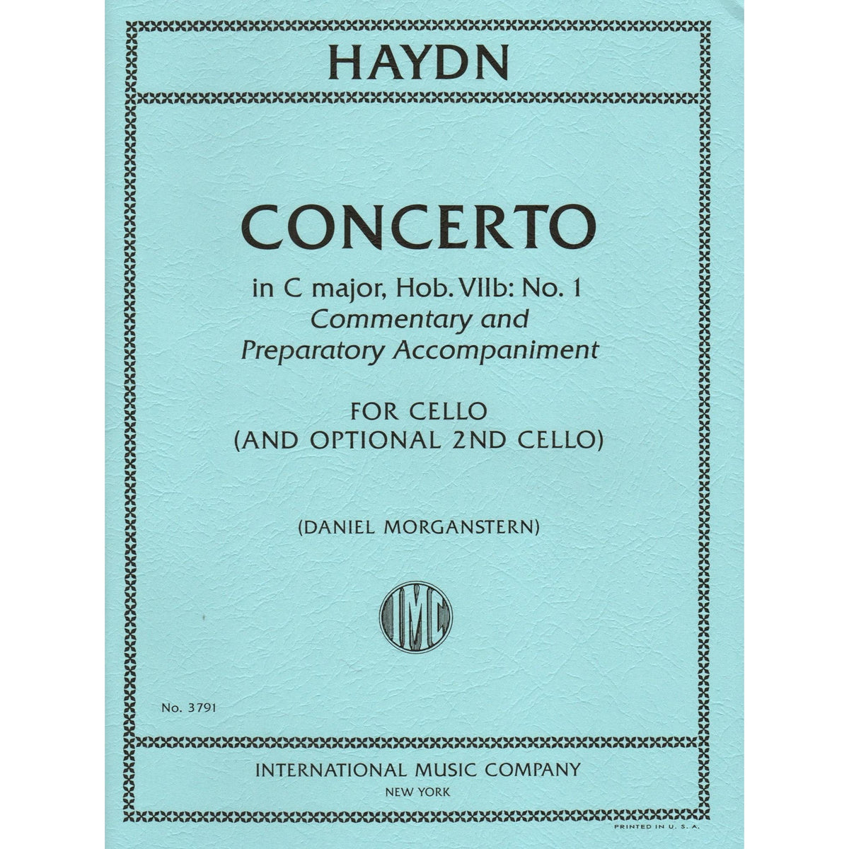 Haydn, Joseph - Concerto in C major - for Cello - with Optional 2nd Cello, Commentary and Preparatory Exercises by Daniel Morganstern - International