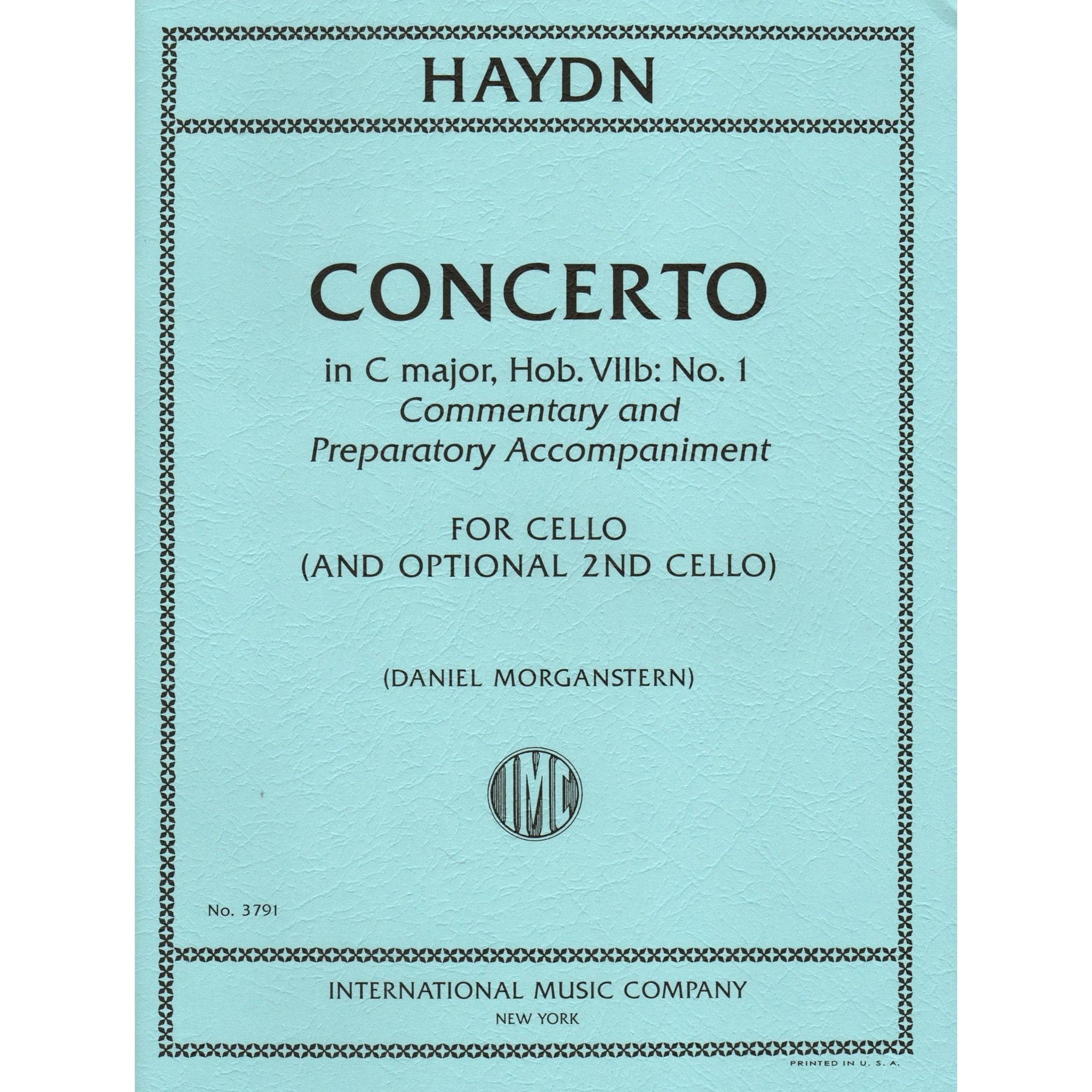 Haydn, Joseph - Concerto in C major - for Cello - with Optional 2nd Cello, Commentary and Preparatory Exercises by Daniel Morganstern - International