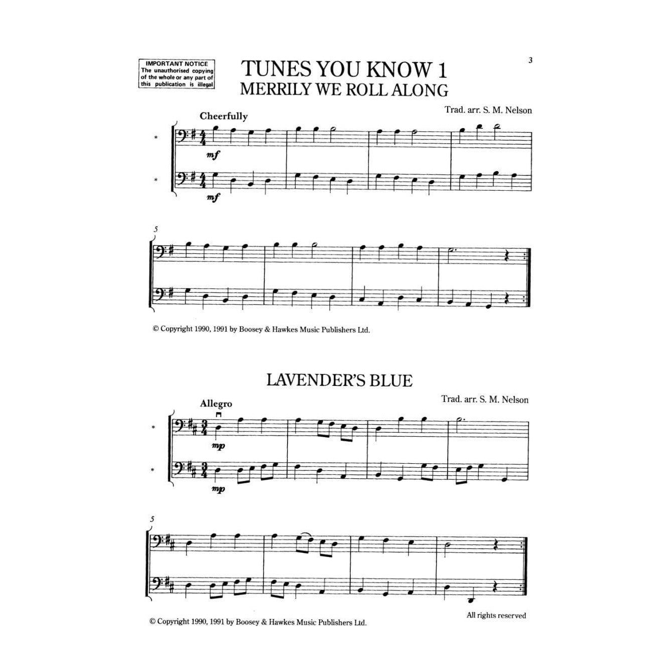 Sheila Nelson - Tunes You Know, Volume 1 for Two Cellos Published by Boosey & Hawkes