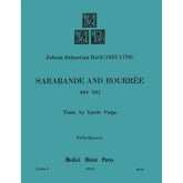 Bach, JS - Sarabande and Bourree BWV 1002 for Four Cellos - Score and Parts - Arranged by Varga - MusiCelli Publication