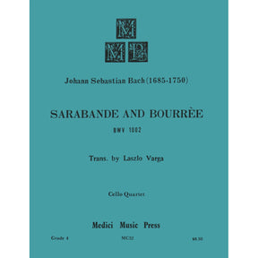 Bach, JS - Sarabande and Bourree BWV 1002 for Four Cellos - Score and Parts - Arranged by Varga - MusiCelli Publication