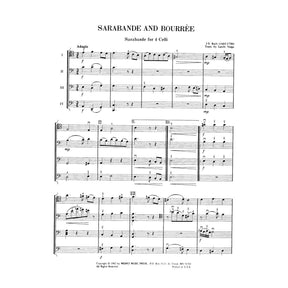 Bach, JS - Sarabande and Bourree BWV 1002 for Four Cellos - Score and Parts - Arranged by Varga - MusiCelli Publication
