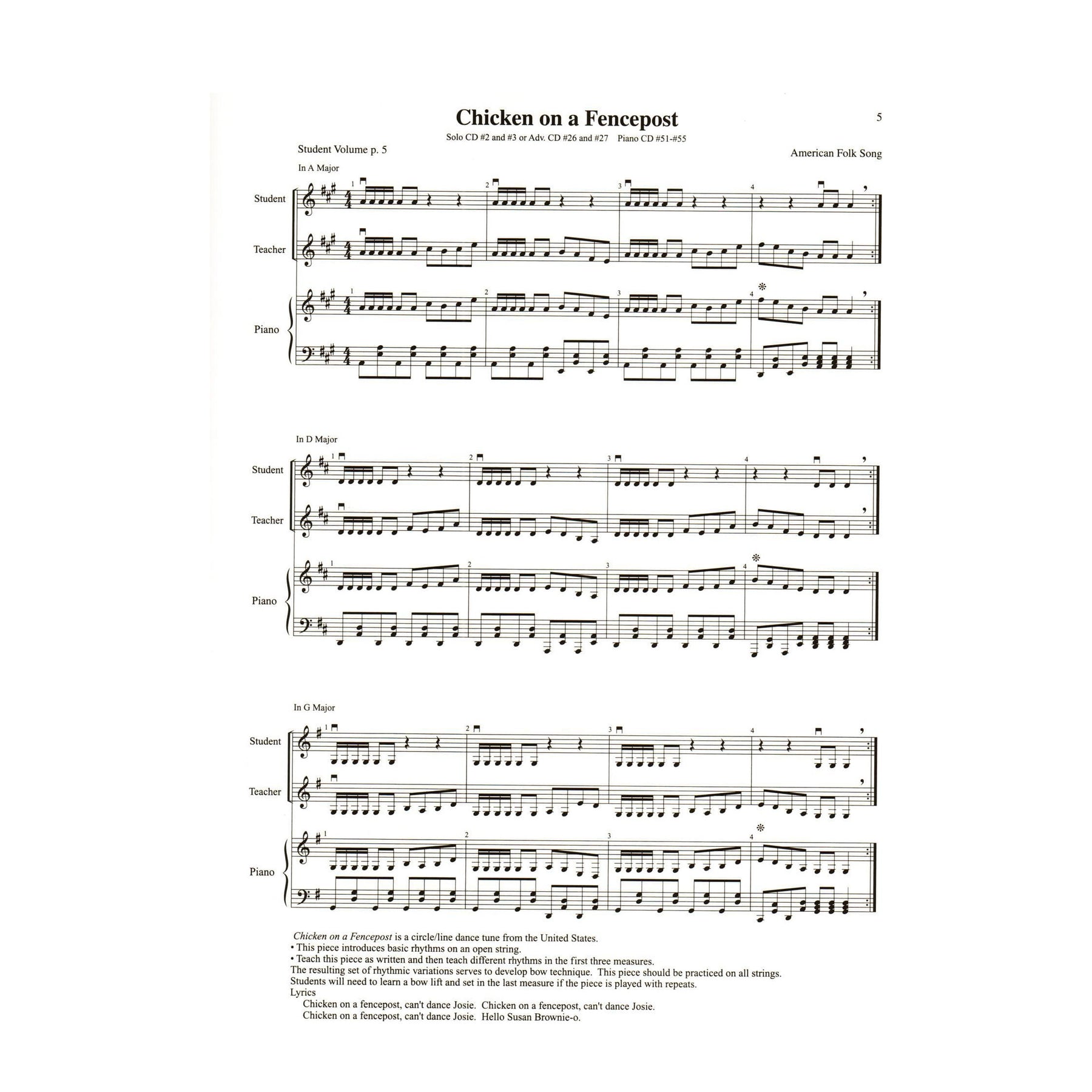 Learning Together Piano / Score