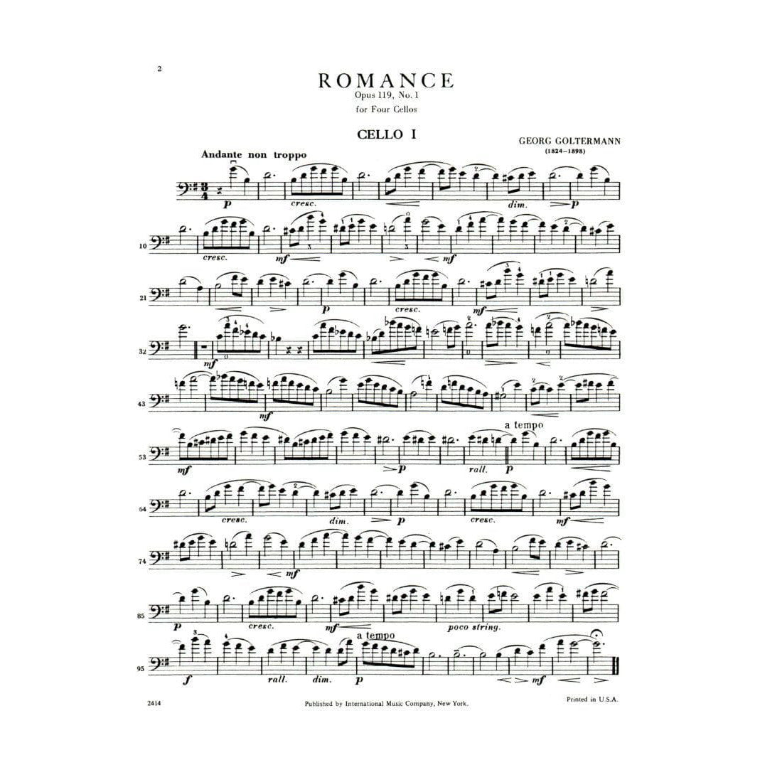 Goltermann, Georg - Romance and Serenade, Op 119, Nos 1 and 2 - Four Cellos - International Edition
