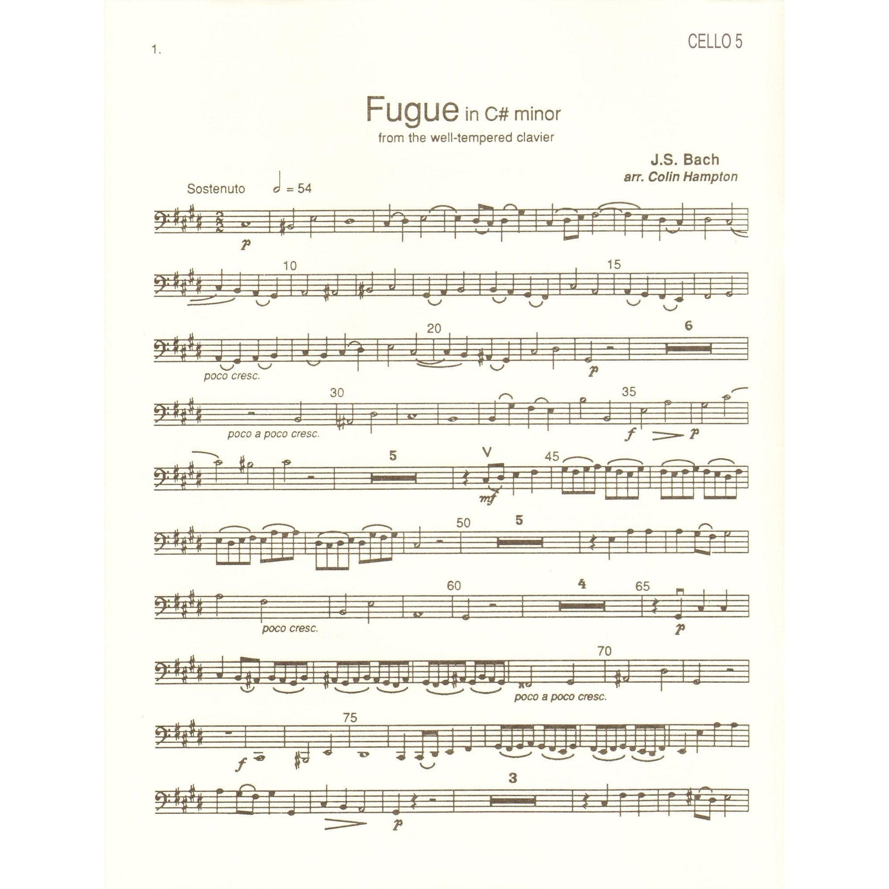 Hampton, Colin - Cello Quintets - Five Cellos - Spruce Publications