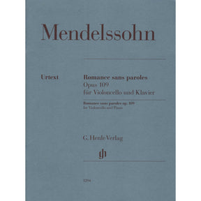 Mendelssohn, Felix - Romance Sans Paroles, Op 109 - for Cello and Piano - G. Henle Verlag URTEXT