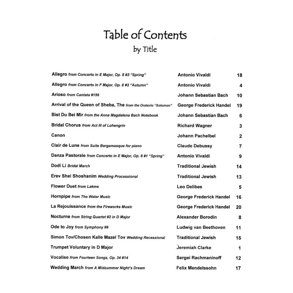 Twenty Traditional Wedding Solos, for Cello and Piano Edited by Kelley Published by Last Resort Music Publishing