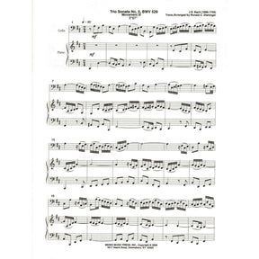 Bach, J.S. - Trio Sonata No. 5 Movement III, from Six Trio Sonatas, BWV 529 - for Cello and Piano - arr. by Dishinger - Medici Music Press