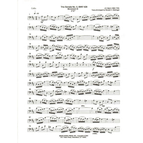 Bach, J.S. - Trio Sonata No. 5 Movement III, from Six Trio Sonatas, BWV 529 - for Cello and Piano - arr. by Dishinger - Medici Music Press
