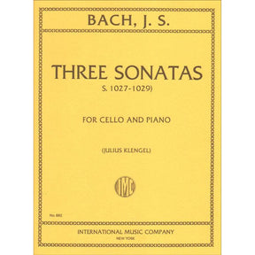 Bach, JS - 3 Sonatas BWV 1027 1029 for Cello and Piano - Arranged by Klengel - International Edition