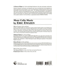 Ewazen, Eric - A Poem of Hope - for Cello and Piano - Theodore Presser