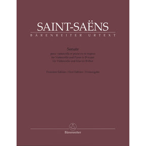 Saint-Saens, Camille - Sonata in D major - for Cello and Piano - edited by Denis Hurlin - Barenreiter URTEXT