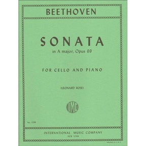 Beethoven, Ludwig - Sonata No 3 in A Major Op 69 for Cello and Piano - Arranged by Rose - International Edition