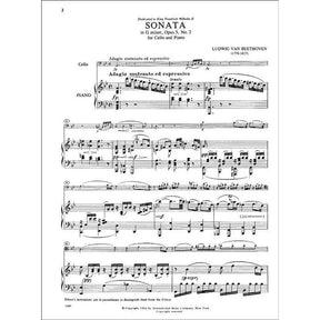 Beethoven, Ludwig - Sonata No 2 in g minor Op 5 for Cello and Piano - Arranged by Rose - International Edition