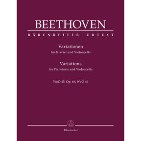 Beethoven, Ludwig van - Variations WoO 45, Op 66, WoO 46 - for Cello and Piano - edited by Jonathan Del Mar - Bärenreiter