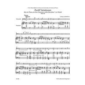 Beethoven, Ludwig van - Variations WoO 45, Op 66, WoO 46 - for Cello and Piano - edited by Jonathan Del Mar - Bärenreiter