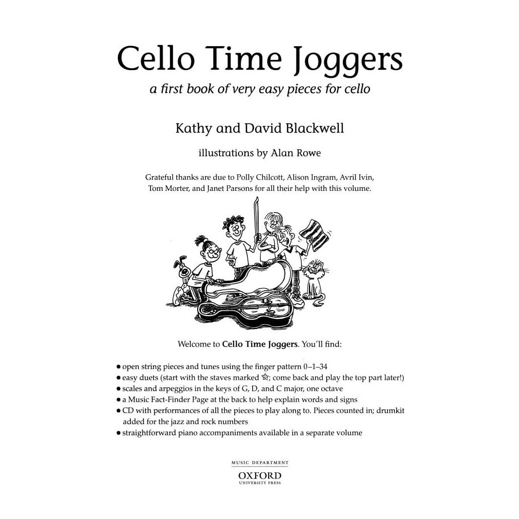 Blackwell, Kathy and David  - Cello Time Joggers, Book 1 - for Cello - Book- Oxford University Press Publication