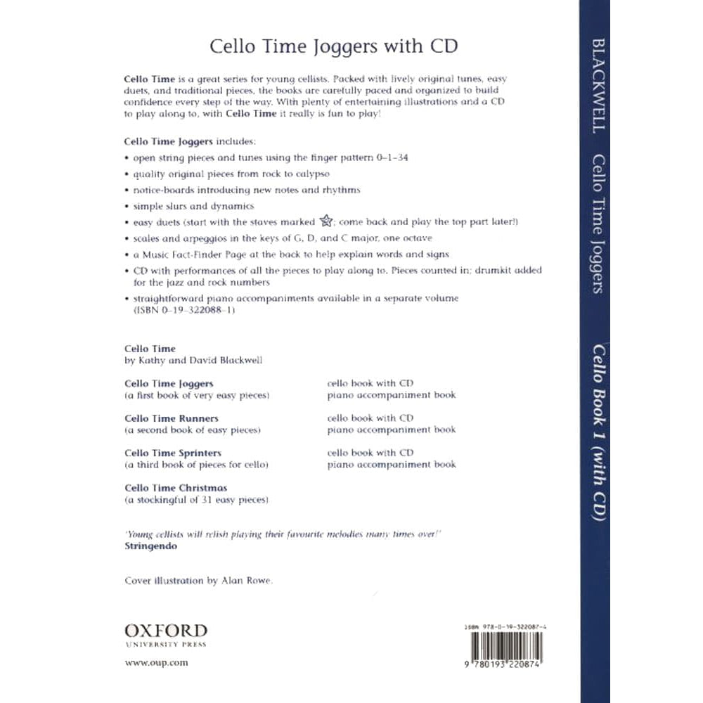 Blackwell, Kathy and David  - Cello Time Joggers, Book 1 - for Cello - Book- Oxford University Press Publication
