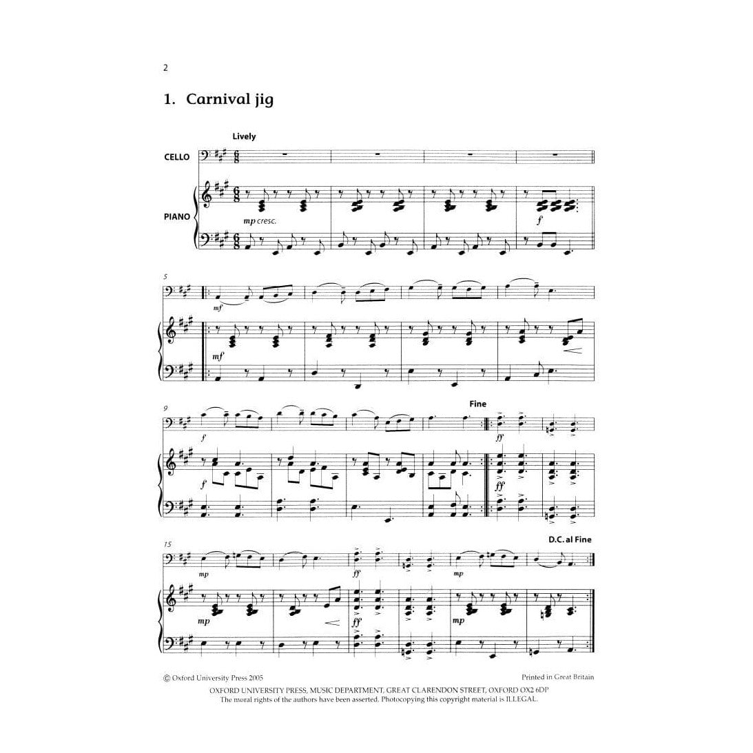 Blackwell, Kathy and David  - Cello Time Piano Accompaniment  - Oxford University Press Publication