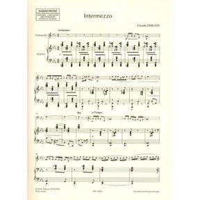 Debussy, Claude - Intermezzo for Cello and Piano - edited by Roy Howat - Durand Edition