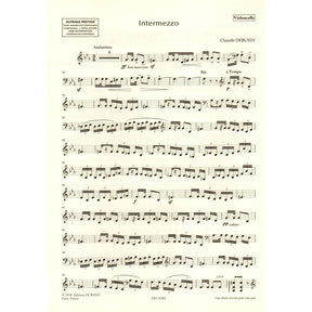 Debussy, Claude - Intermezzo for Cello and Piano - edited by Roy Howat - Durand Edition