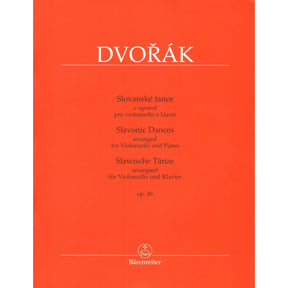 Dvorak, Antonin - Slavonic Dances, Op. 46 - arranged by J. Gemrot - for Cello and Piano - Barenreiter
