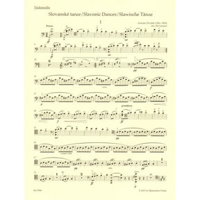 Dvorak, Antonin - Slavonic Dances, Op. 46 - arranged by J. Gemrot - for Cello and Piano - Barenreiter